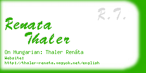 renata thaler business card