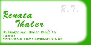 renata thaler business card